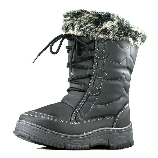 UK Women's Winter Warm Shoes Mid Calf Boots Fashion New 5 Sizes Suede Snow Boots